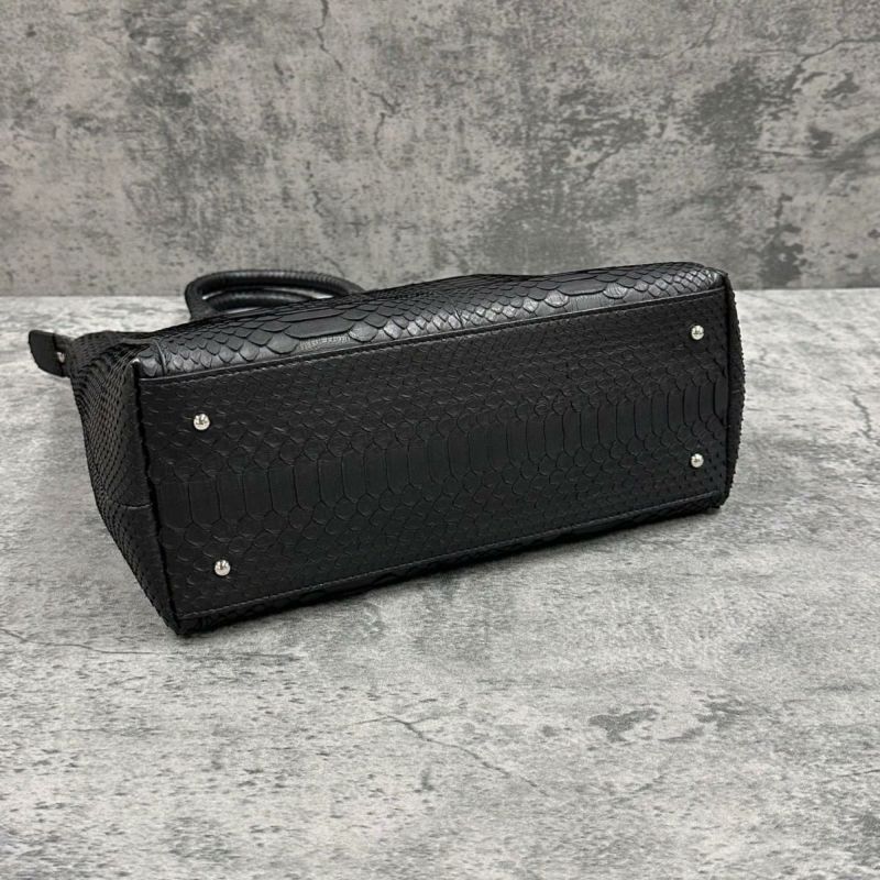 レザック パイソン トートバッグ ブラック 国産(日本製) LE'SAC libia