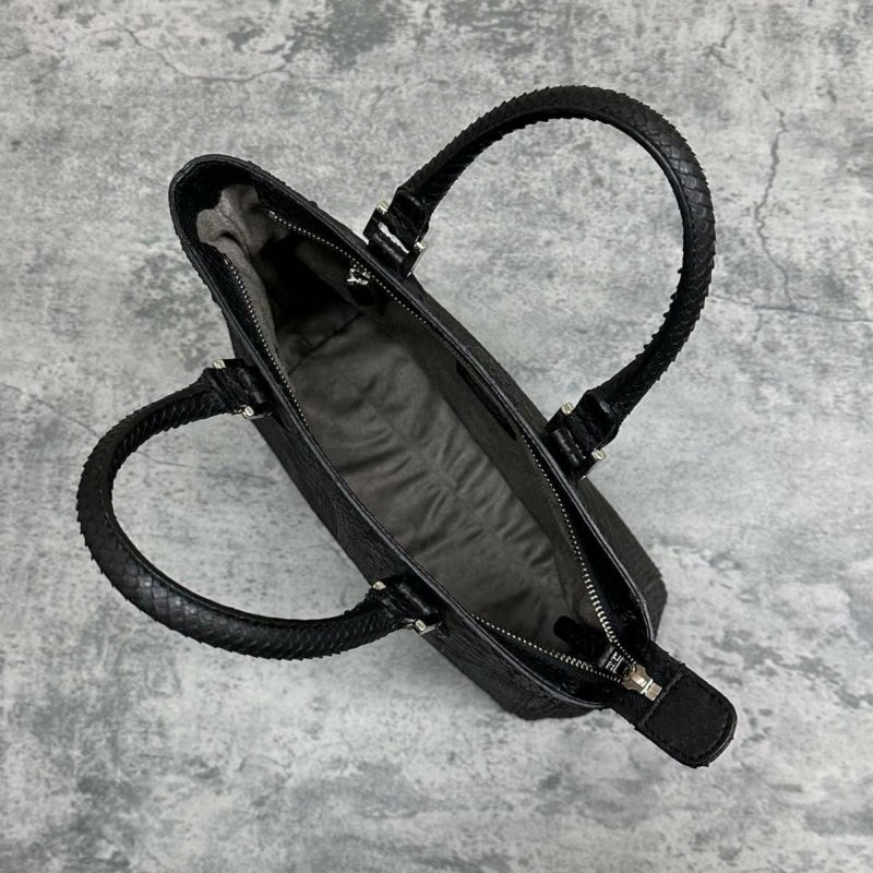 レザック パイソン トートバッグ ブラック 国産(日本製) LE'SAC libia