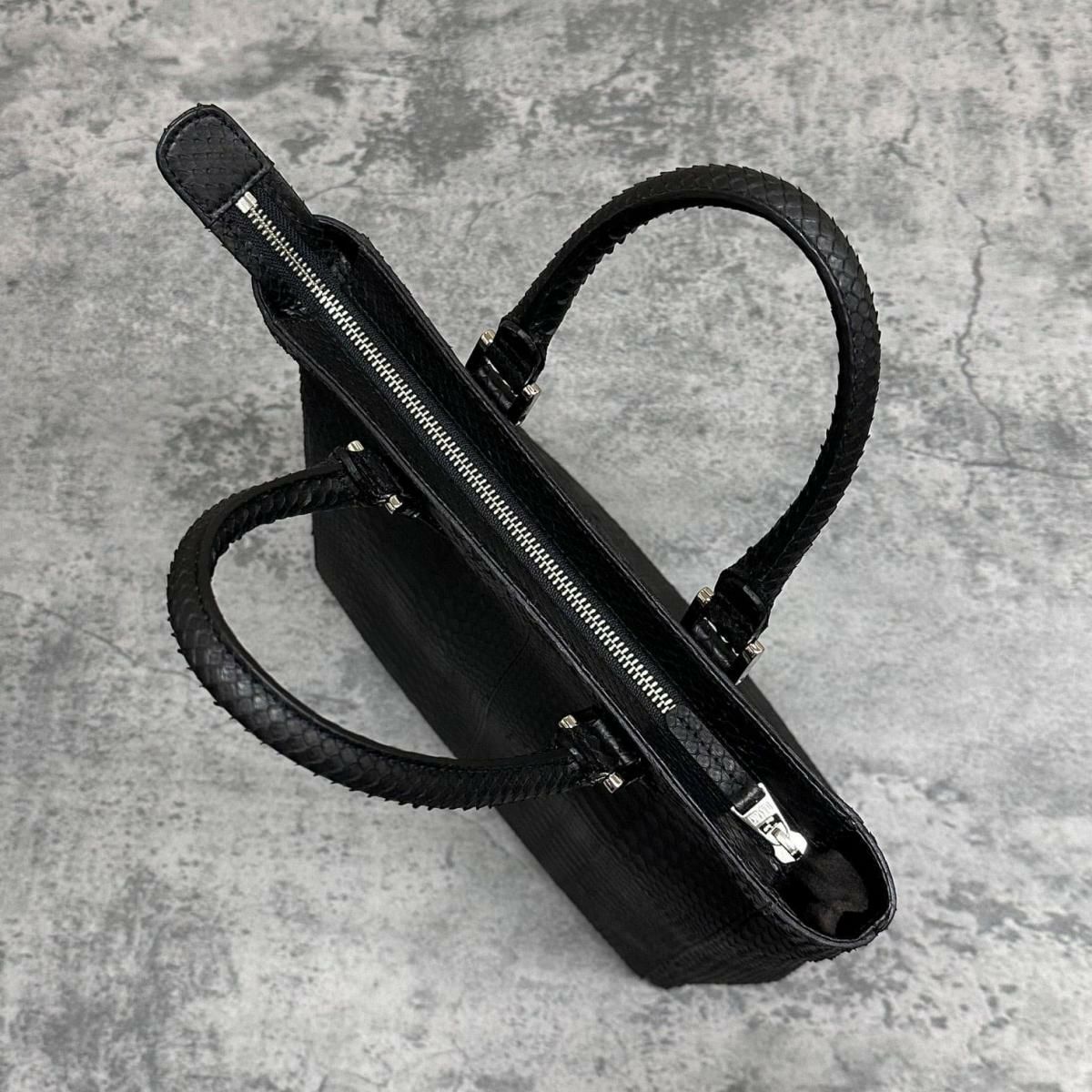 レザック パイソン トートバッグ ブラック 国産(日本製) LE'SAC libiaレザック パイソン トートバッグ ブラック 国産(日本製) LE'SAC libia