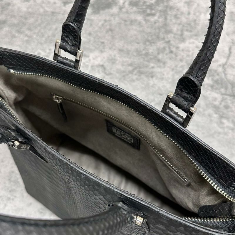 レザック パイソン トートバッグ ブラック 国産(日本製) LE'SAC libia