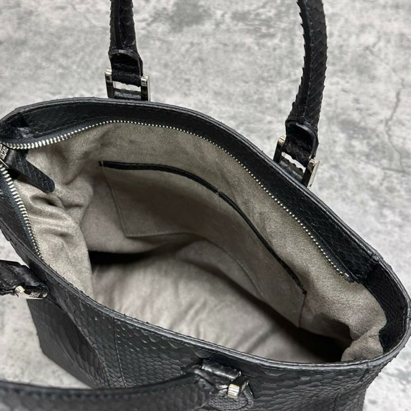 レザック パイソン トートバッグ ブラック 国産(日本製) LE'SAC libia