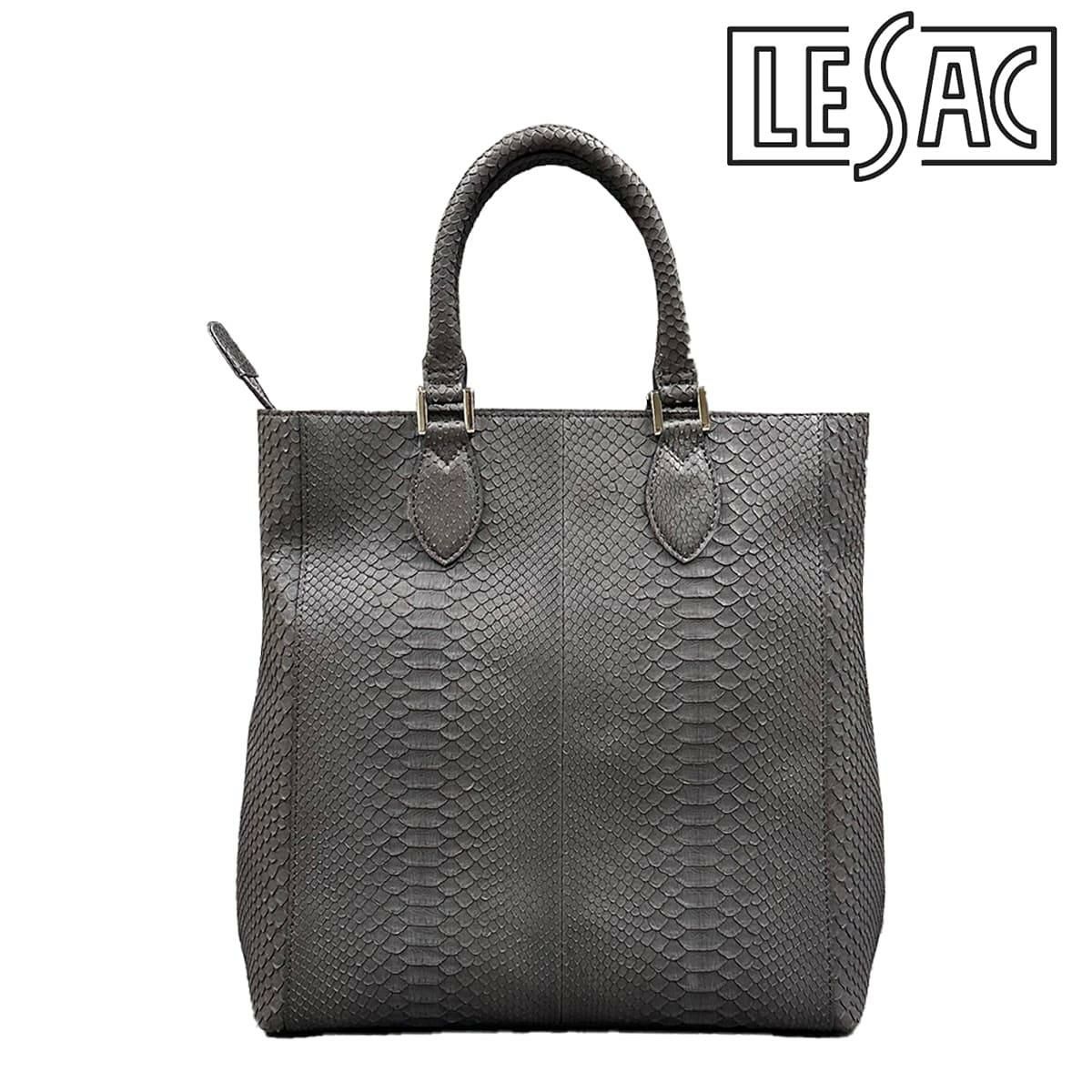 レザック パイソン トートバッグ グラファイト 国産(日本製) LE'SAC libia