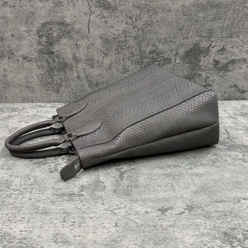 レザック パイソン トートバッグ グラファイト 国産(日本製) LE'SAC libia