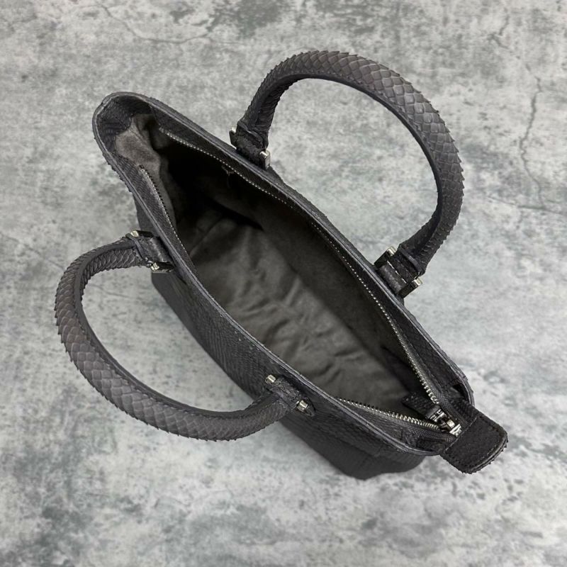 レザック パイソン トートバッグ グラファイト 国産(日本製) LE'SAC libia