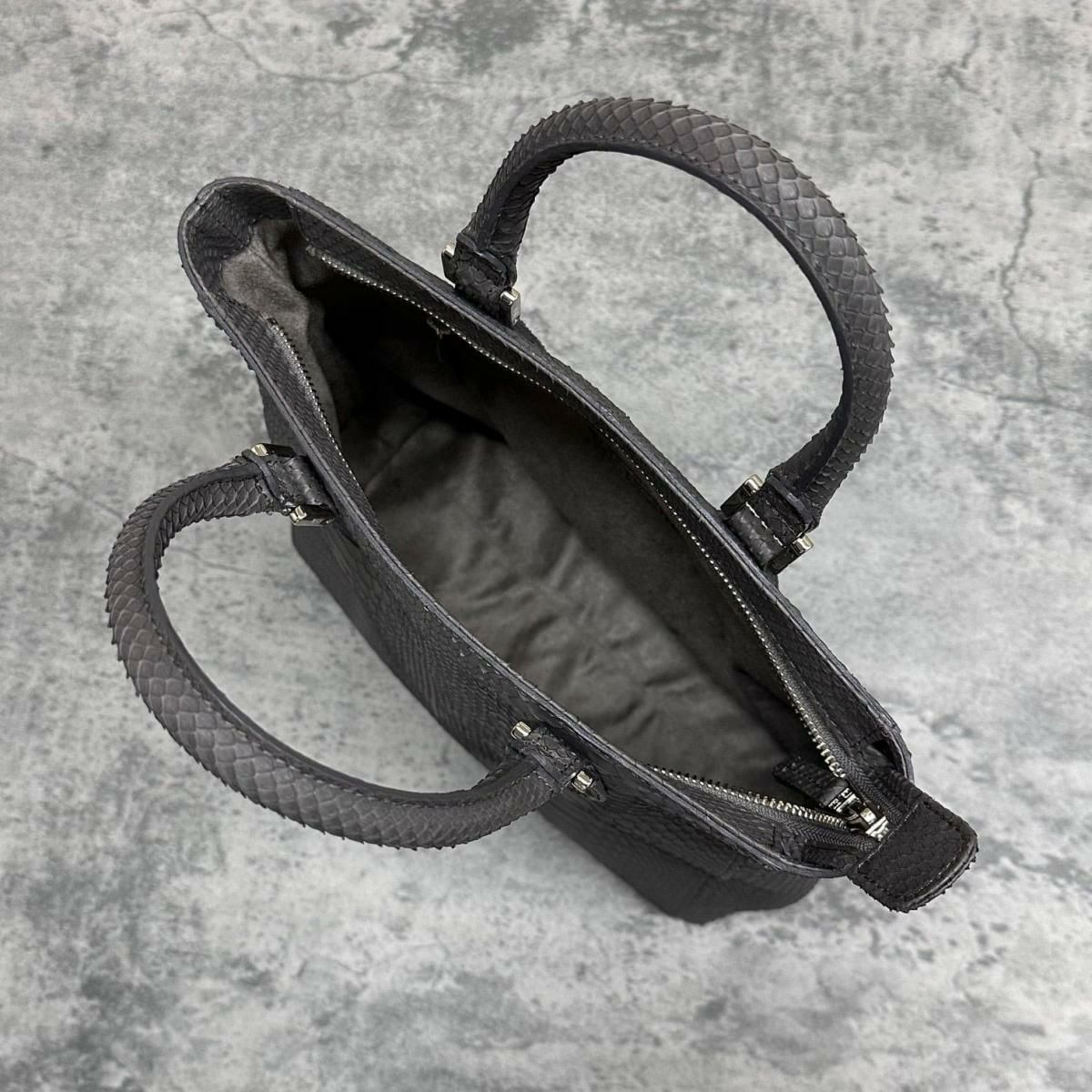 レザック パイソン トートバッグ グラファイト 国産(日本製) LE'SAC libia