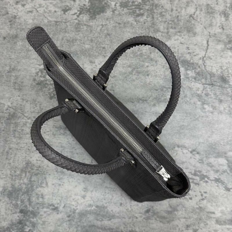 レザック パイソン トートバッグ グラファイト 国産(日本製) LE'SAC libia