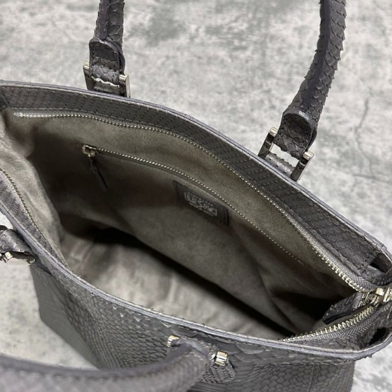 レザック パイソン トートバッグ グラファイト 国産(日本製) LE'SAC libia