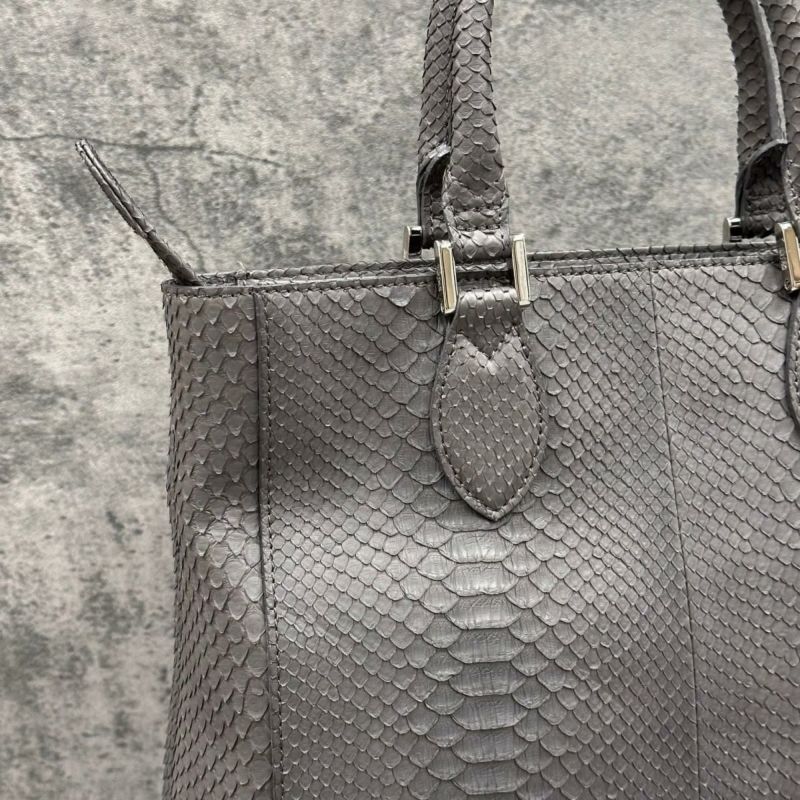 レザック パイソン トートバッグ グラファイト 国産(日本製) LE'SAC libia