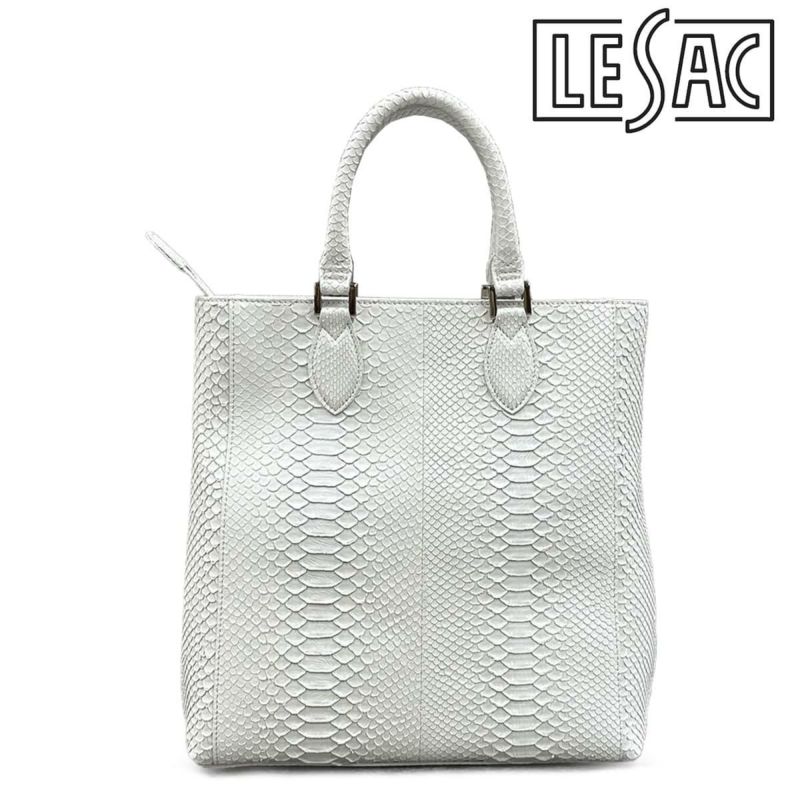 レザック パイソン トートバッグ ホワイト 国産(日本製) LE'SAC libia