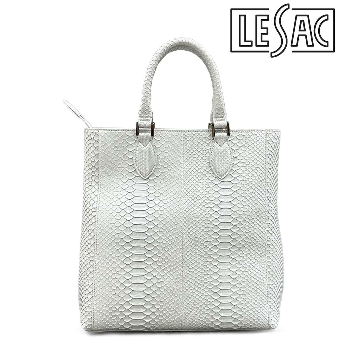 レザック パイソン トートバッグ ホワイト 国産(日本製) LE'SAC libia