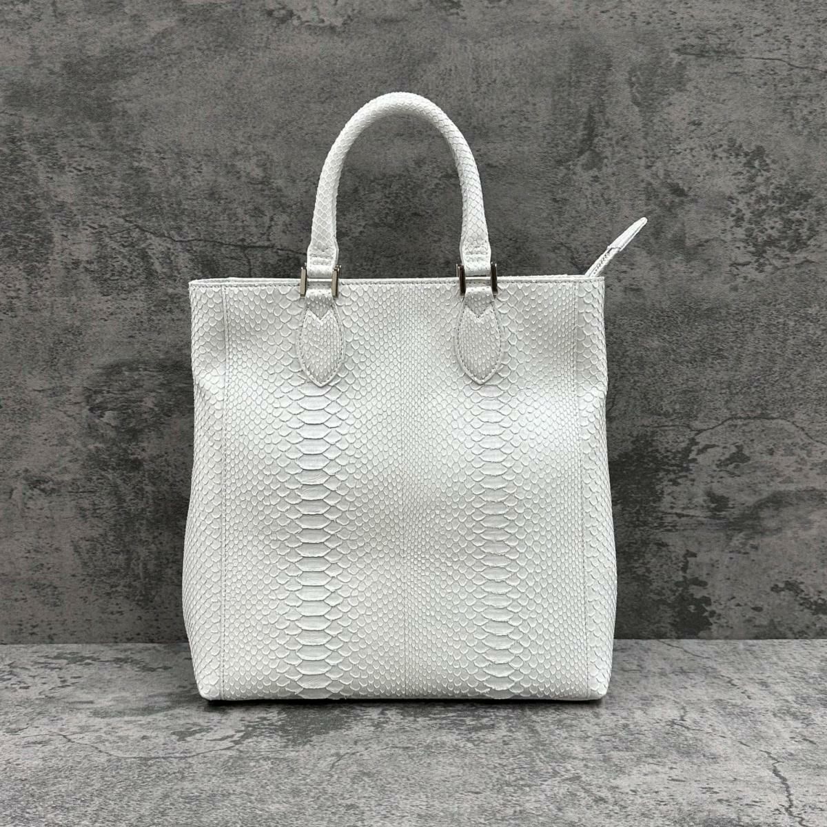レザック パイソン トートバッグ ホワイト 国産(日本製) LE'SAC libia