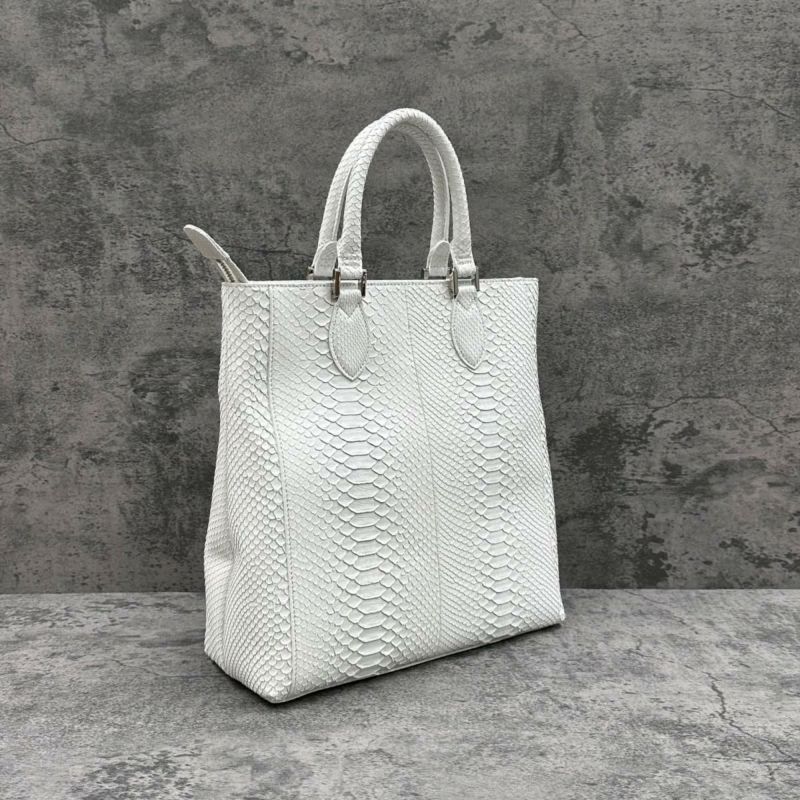 レザック パイソン トートバッグ ホワイト 国産(日本製) LE'SAC libia