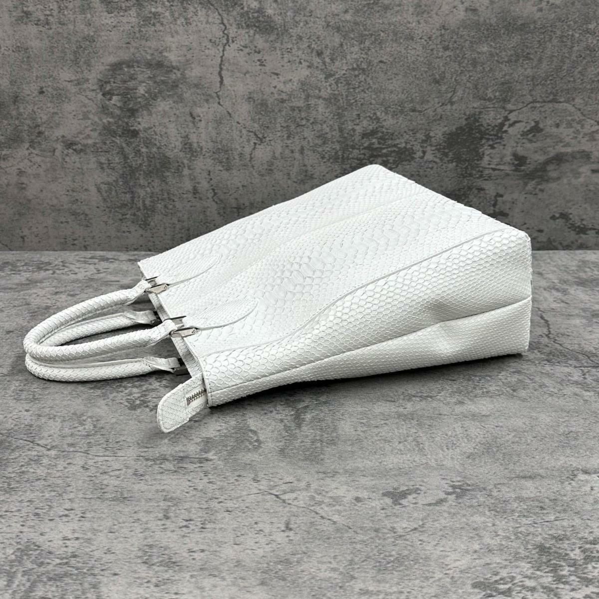 レザック パイソン トートバッグ ホワイト 国産(日本製) LE'SAC libia