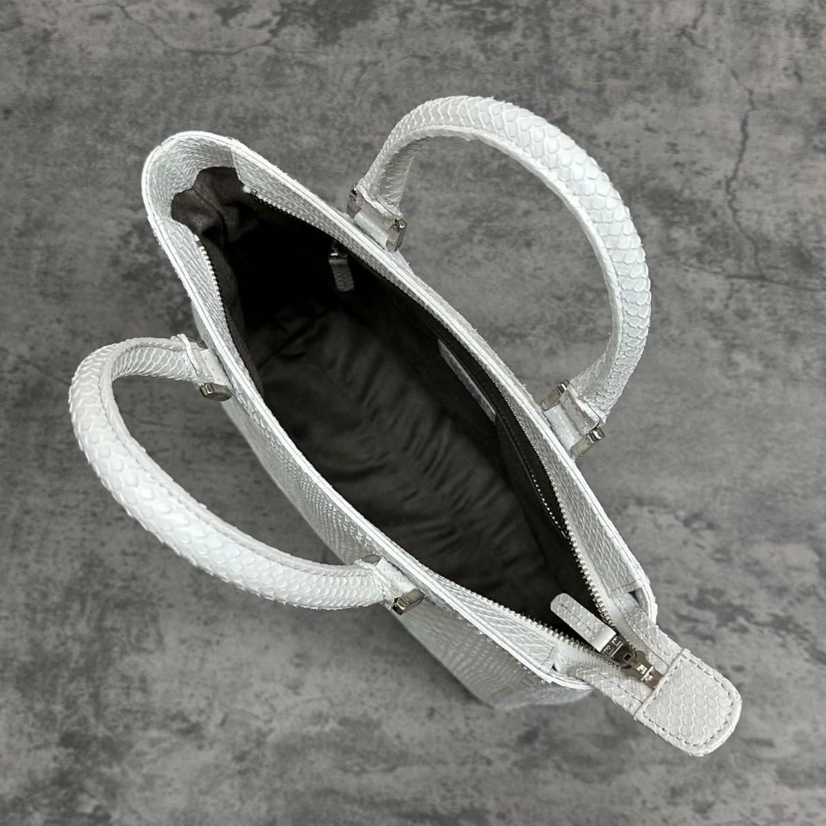 レザック パイソン トートバッグ ホワイト 国産(日本製) LE'SAC libia