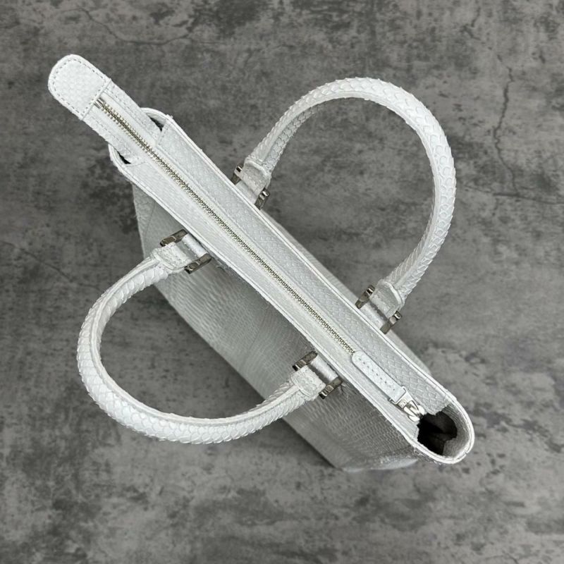 レザック パイソン トートバッグ ホワイト 国産(日本製) LE'SAC libia