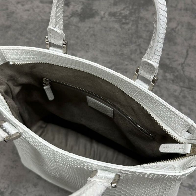 レザック パイソン トートバッグ ホワイト 国産(日本製) LE'SAC libia