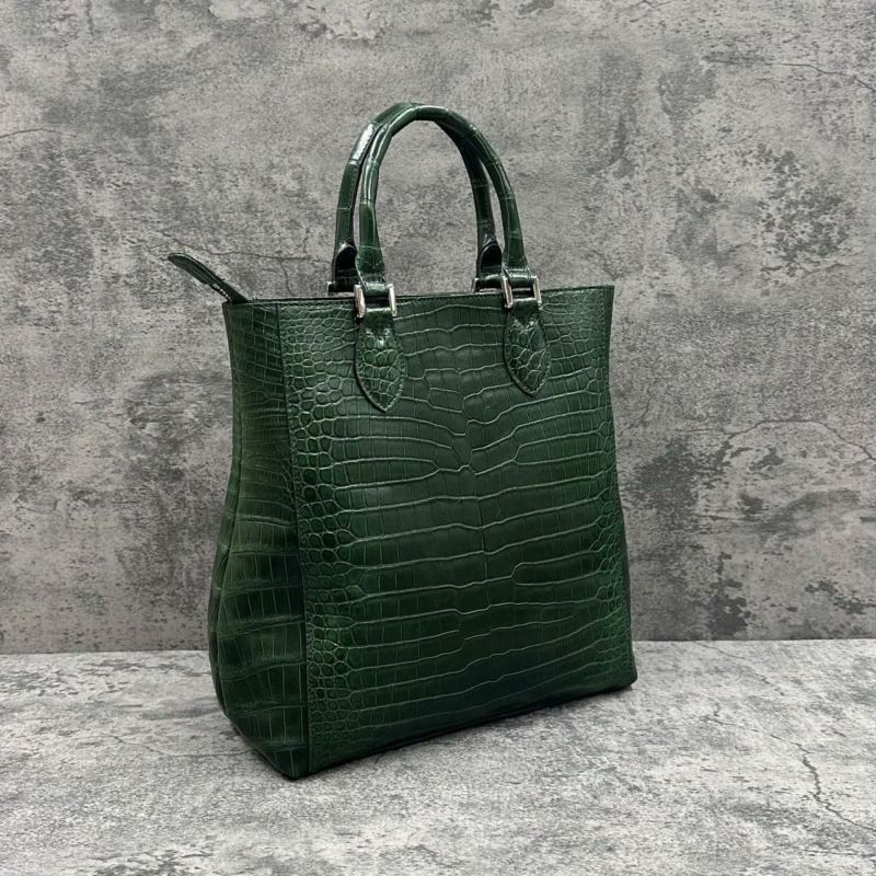 レザック クロコダイル トートバッグ グリーン 国産(日本製) LE'SAC libiacroco