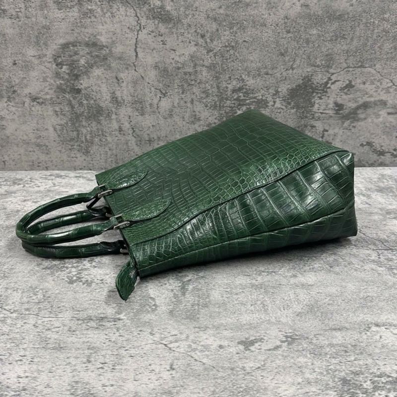 レザック クロコダイル トートバッグ グリーン 国産(日本製) LE'SAC libiacroco