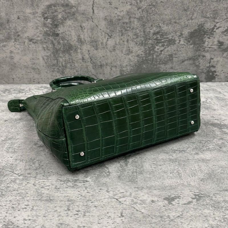レザック クロコダイル トートバッグ グリーン 国産(日本製) LE'SAC libiacroco