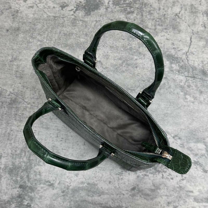 レザック クロコダイル トートバッグ グリーン 国産(日本製) LE'SAC libiacroco