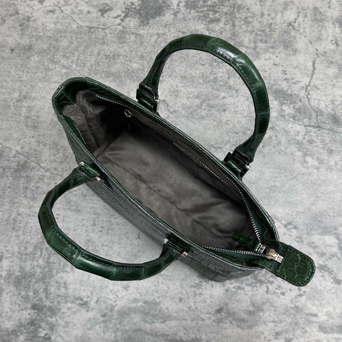 レザック クロコダイル トートバッグ グリーン 国産(日本製) LE'SAC libiacroco