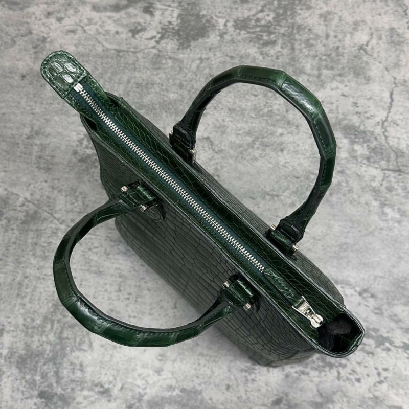 レザック クロコダイル トートバッグ グリーン 国産(日本製) LE'SAC libiacroco