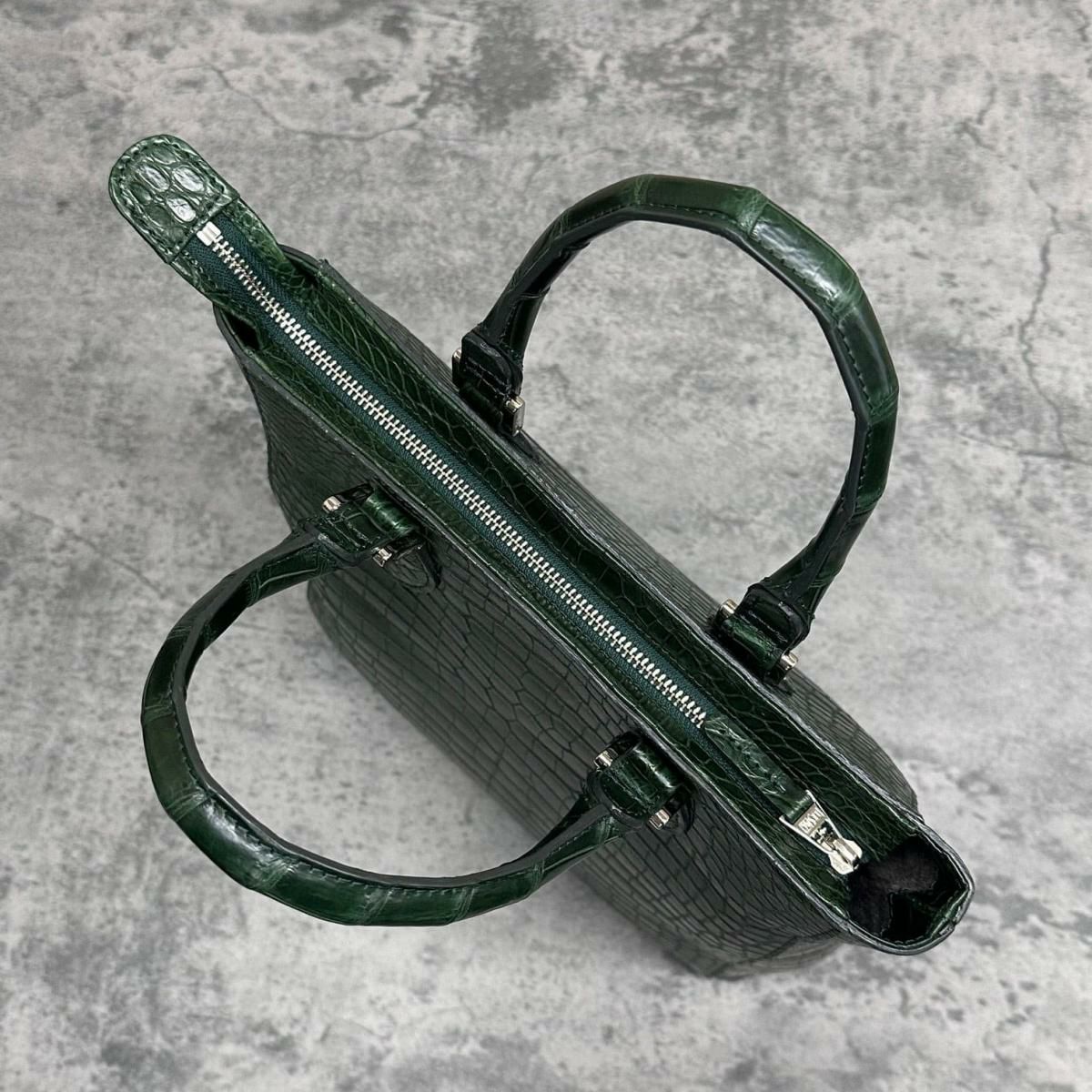 レザック クロコダイル トートバッグ グリーン 国産(日本製) LE'SAC libiacroco