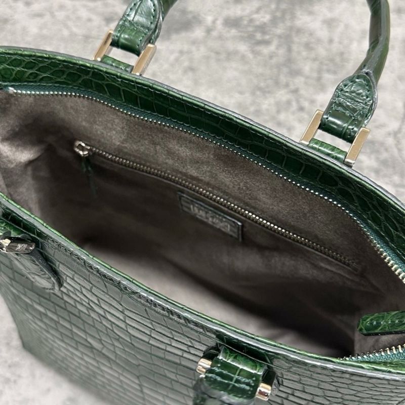 レザック クロコダイル トートバッグ グリーン 国産(日本製) LE'SAC libiacroco