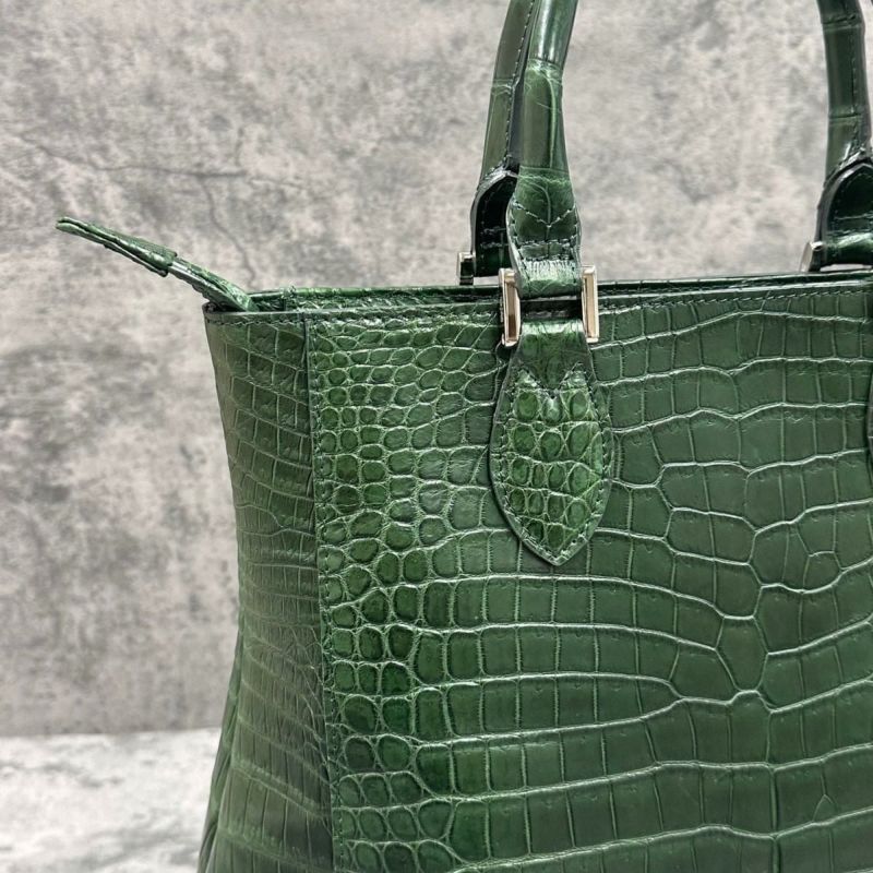 レザック クロコダイル トートバッグ グリーン 国産(日本製) LE'SAC libiacroco