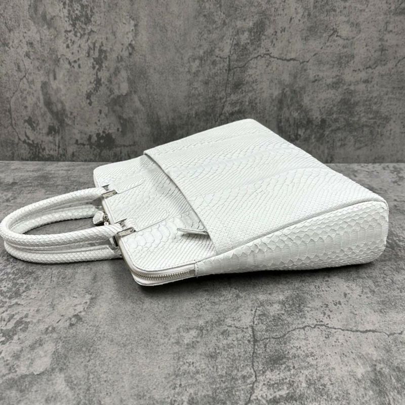 レザック パイソン ブリーフバッグ ホワイト 国産(日本製) LE'SAC milan