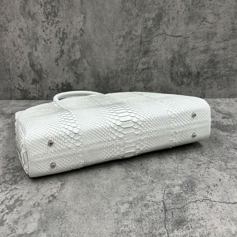 レザック パイソン ブリーフバッグ ホワイト 国産(日本製) LE'SAC milan