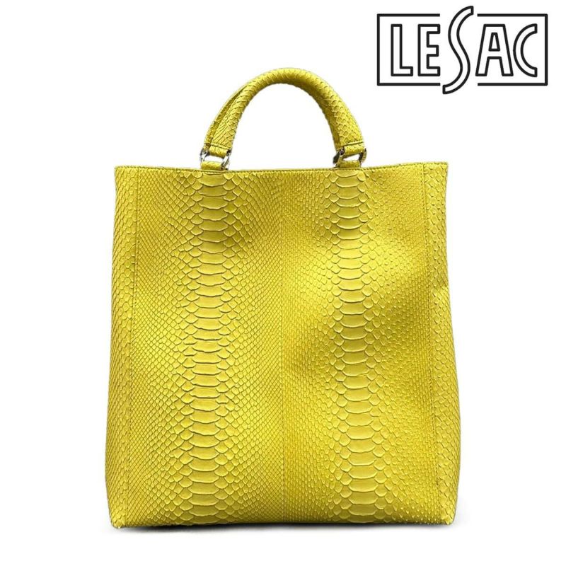 レザック パイソン トートバッグ イエロー 国産(日本製) LE'SAC taothp