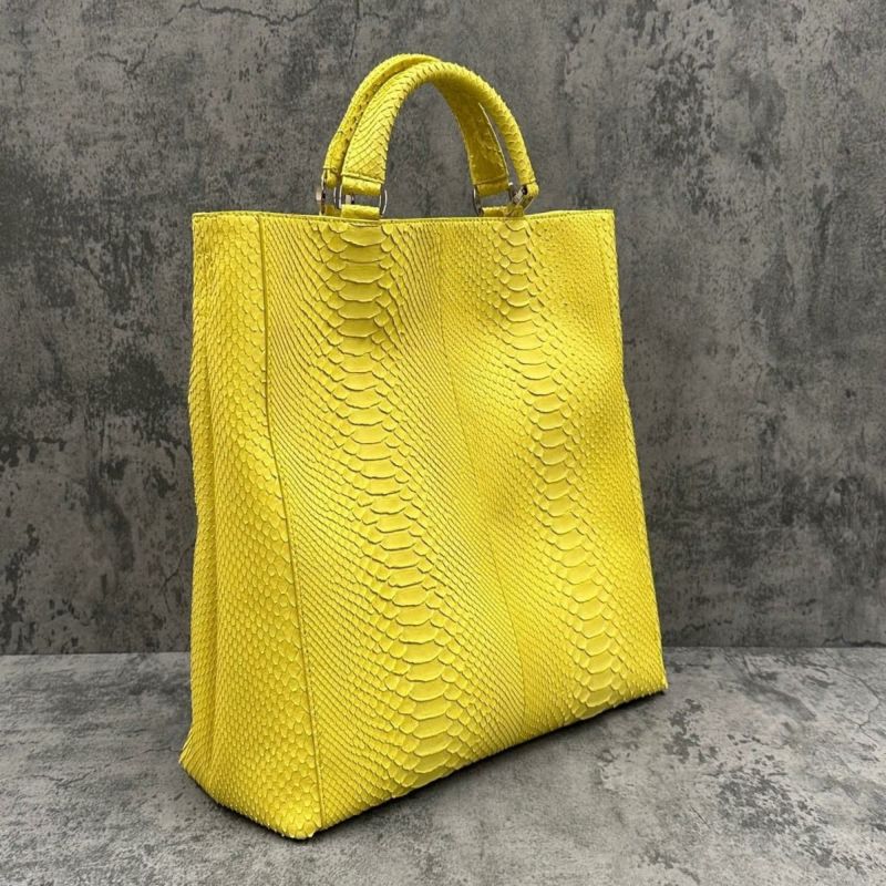レザック パイソン トートバッグ イエロー 国産(日本製) LE'SAC taothp