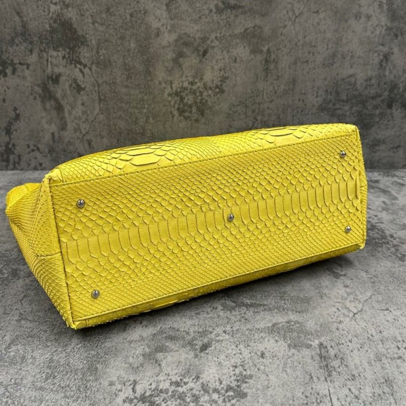 レザック パイソン トートバッグ イエロー 国産(日本製) LE'SAC taothp