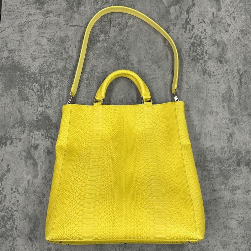 レザック パイソン トートバッグ イエロー 国産(日本製) LE'SAC taothp