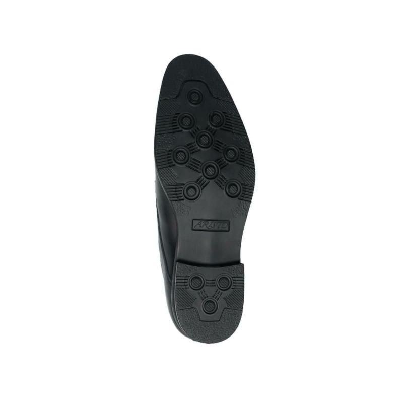 アリストプリモ メンズ ドレスシューズ 外羽根プレーントゥ ブラック 日本製 AristoPrimo a-02sh