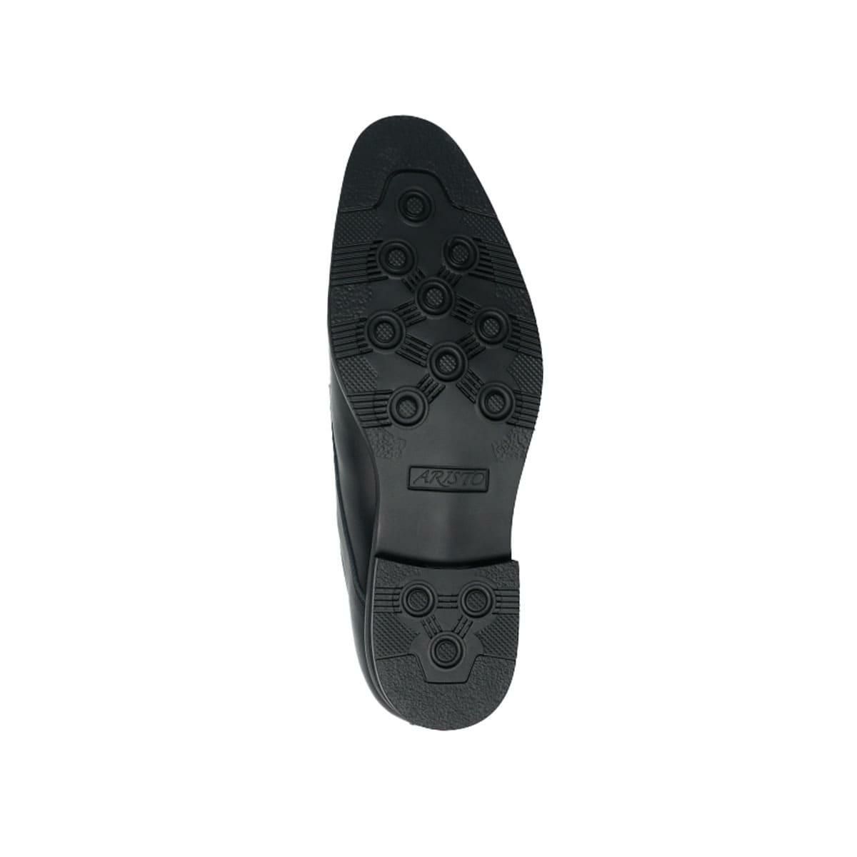 アリストプリモ メンズ ドレスシューズ 外羽根プレーントゥ ブラック 日本製 AristoPrimo a-02sh