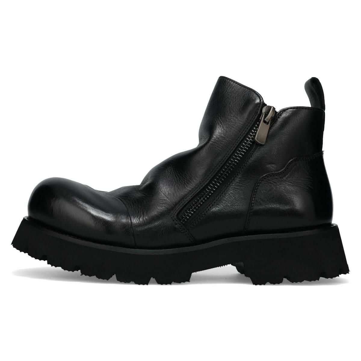  ラウディ メンズ カジュアルシューズ 厚底サイドジップブーツ ブラック RAUDi 53202