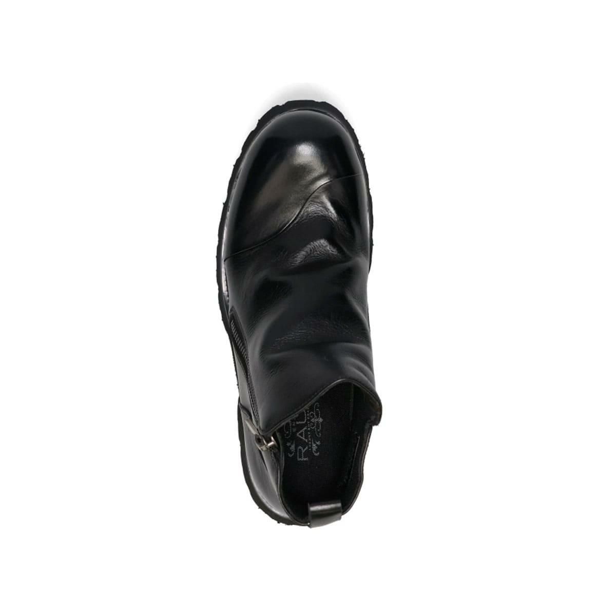  ラウディ メンズ カジュアルシューズ 厚底サイドジップブーツ ブラック RAUDi 53202