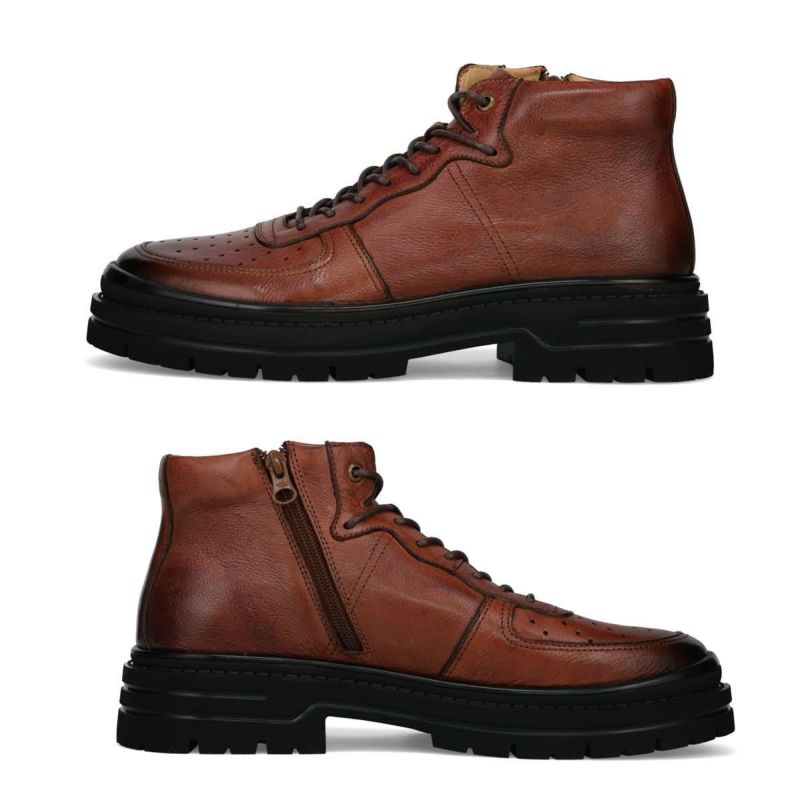 ラウディ メンズ カジュアルシューズ ハイカットレザースニーカー RAUDi 53206