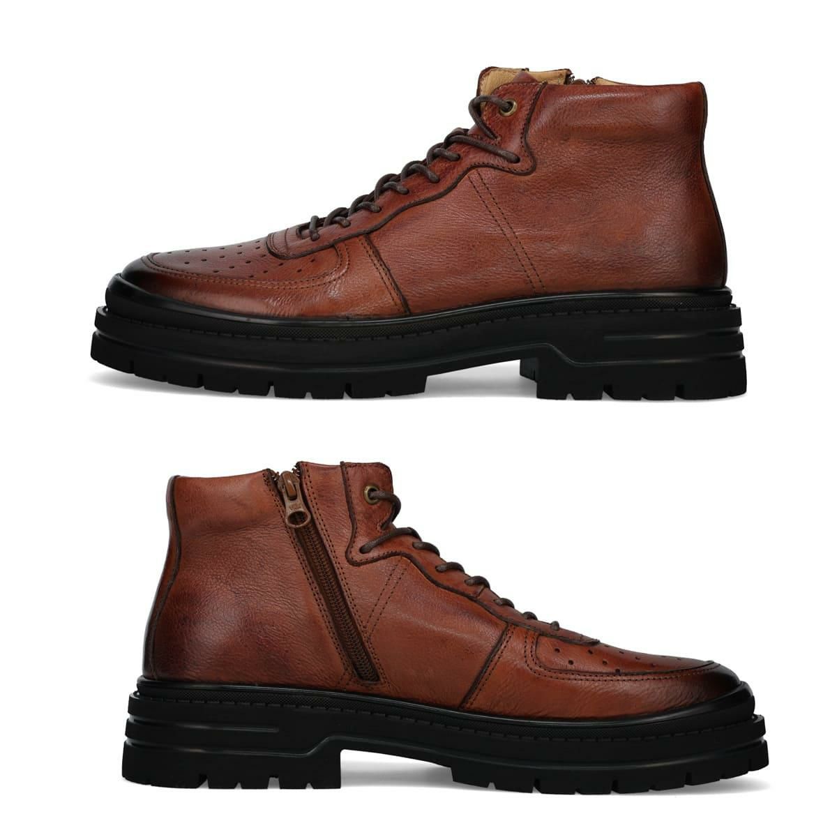 ラウディ メンズ カジュアルシューズ ハイカットレザースニーカー RAUDi 53206