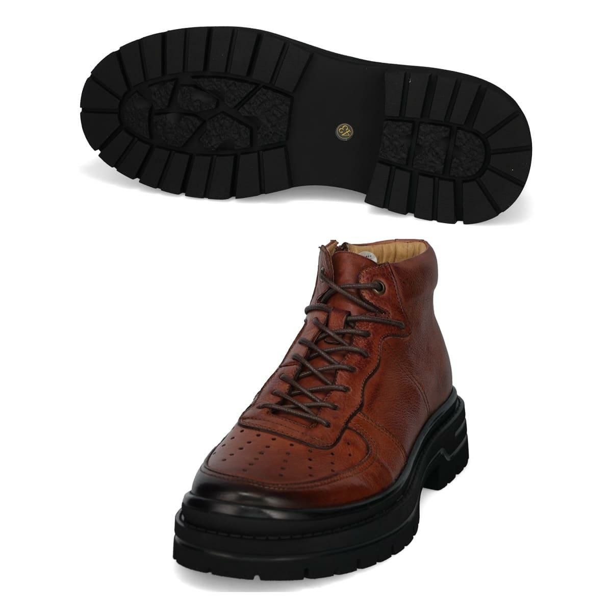 ラウディ メンズ カジュアルシューズ ハイカットレザースニーカー RAUDi 53206