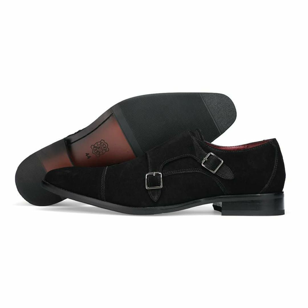 クインクラシコ メンズ ドレスシューズ スエードダブルモンク QueenClassico 3193-5