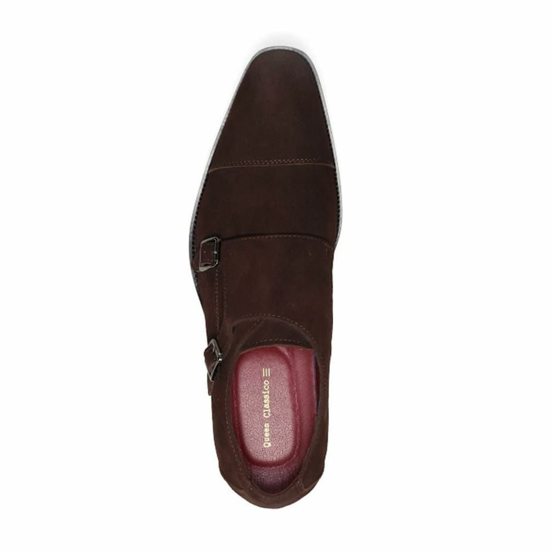 クインクラシコ メンズ ドレスシューズ スエードダブルモンク QueenClassico 3193-5