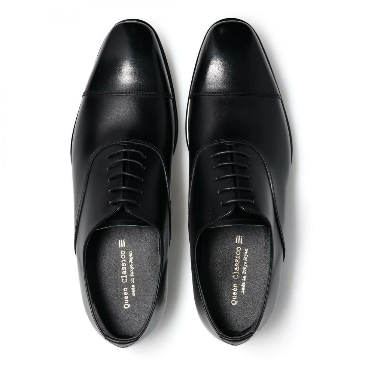 クインクラシコ メンズ ドレスシューズ 内羽根ストレートチップ ブラック 日本製 QueenClassico 55001　5