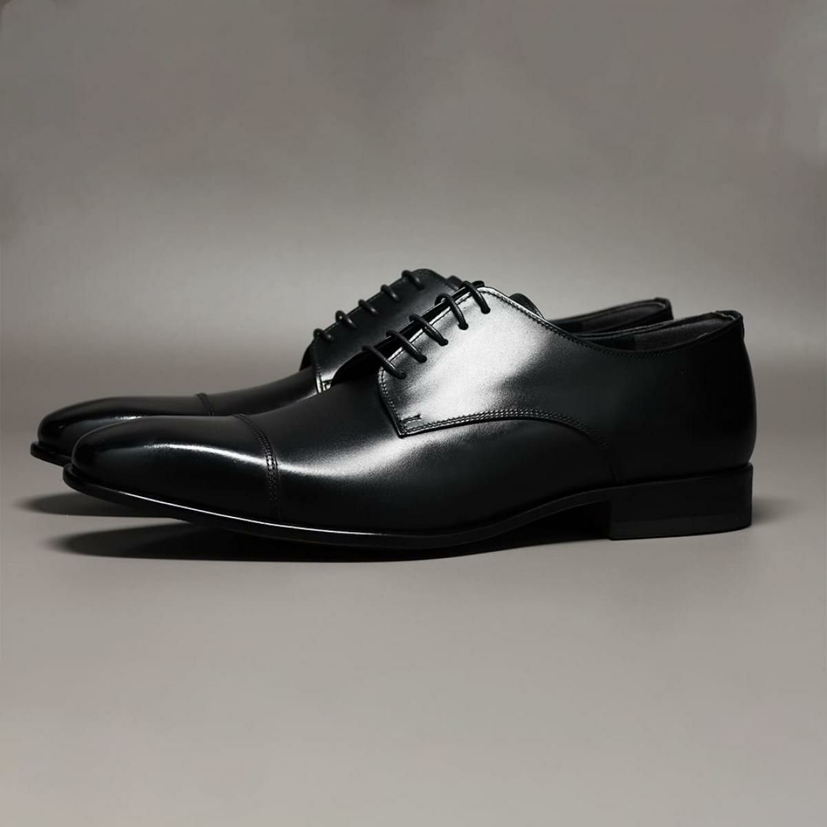 クインクラシコ メンズ ドレスシューズ 外羽根ストレートチップ ブラック 日本製 QueenClassico 55002　2