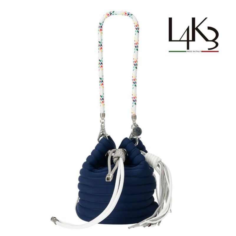 レーク バケットバッグ アブソリュートブルー イタリア製 L4K3 sec-1178　