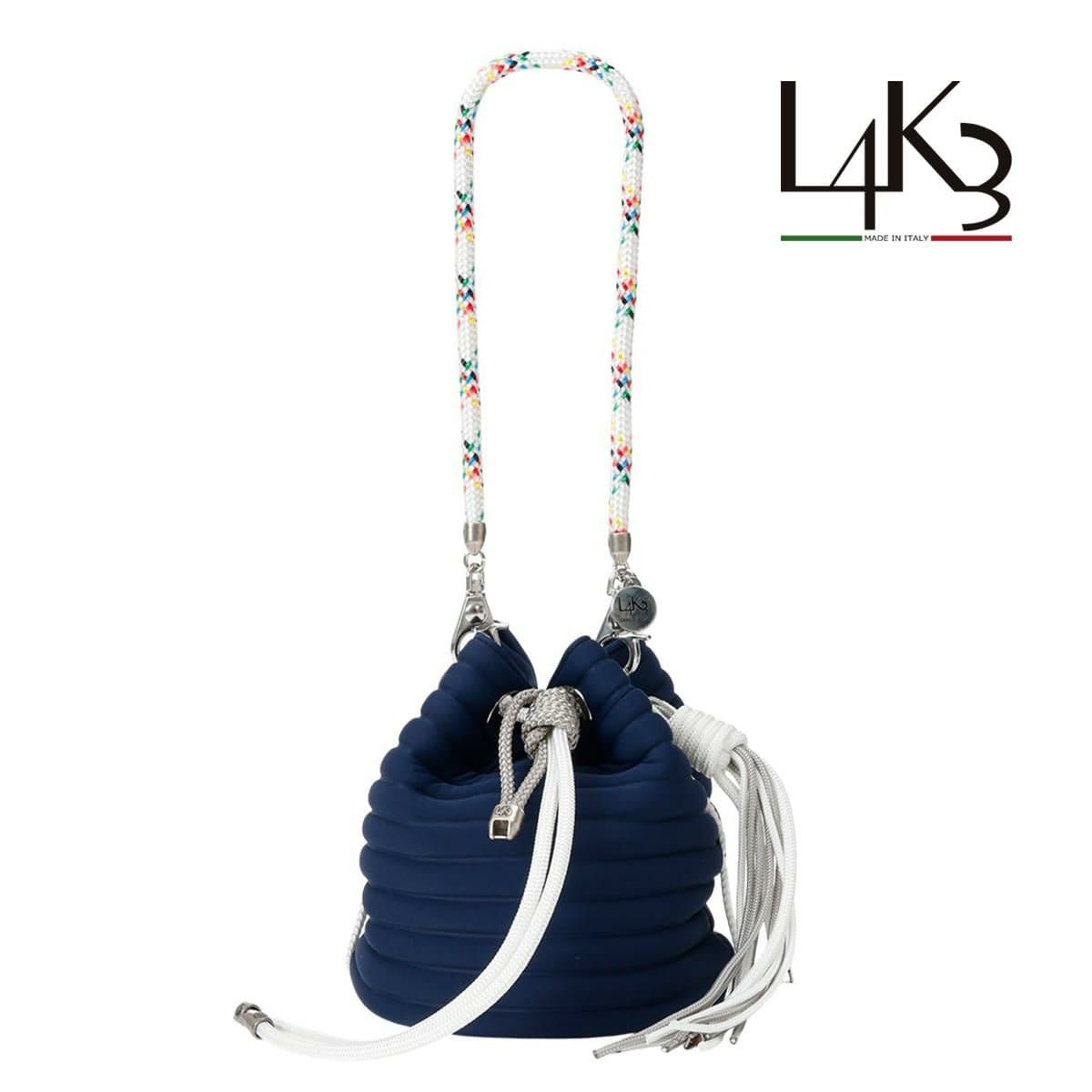 レーク バケットバッグ アブソリュートブルー イタリア製 L4K3 sec-1178　