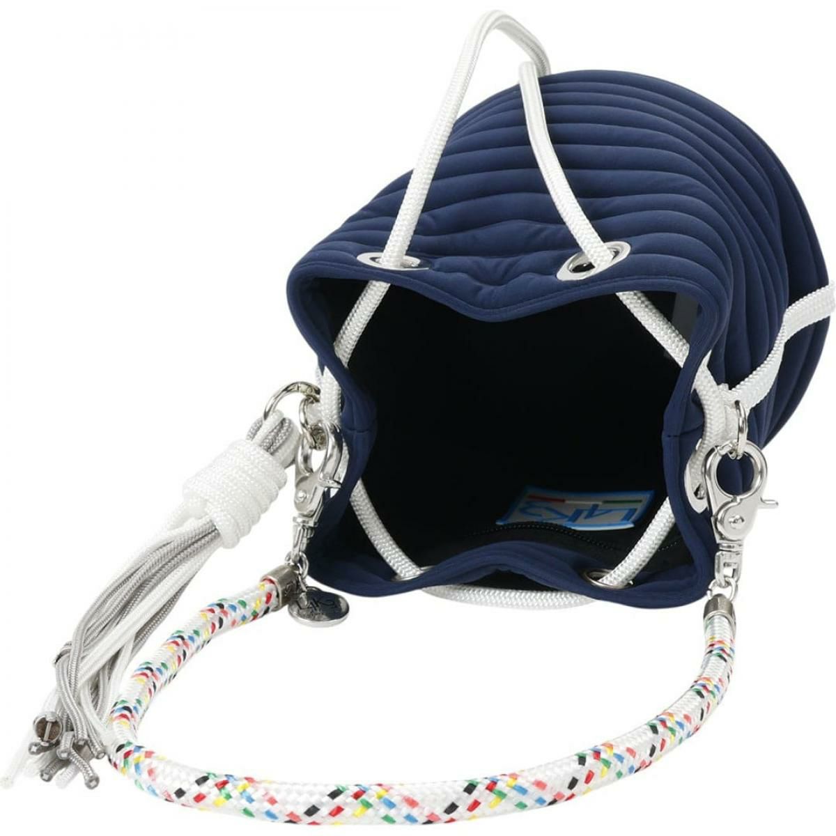 レーク バケットバッグ アブソリュートブルー イタリア製 L4K3 sec-1178　3