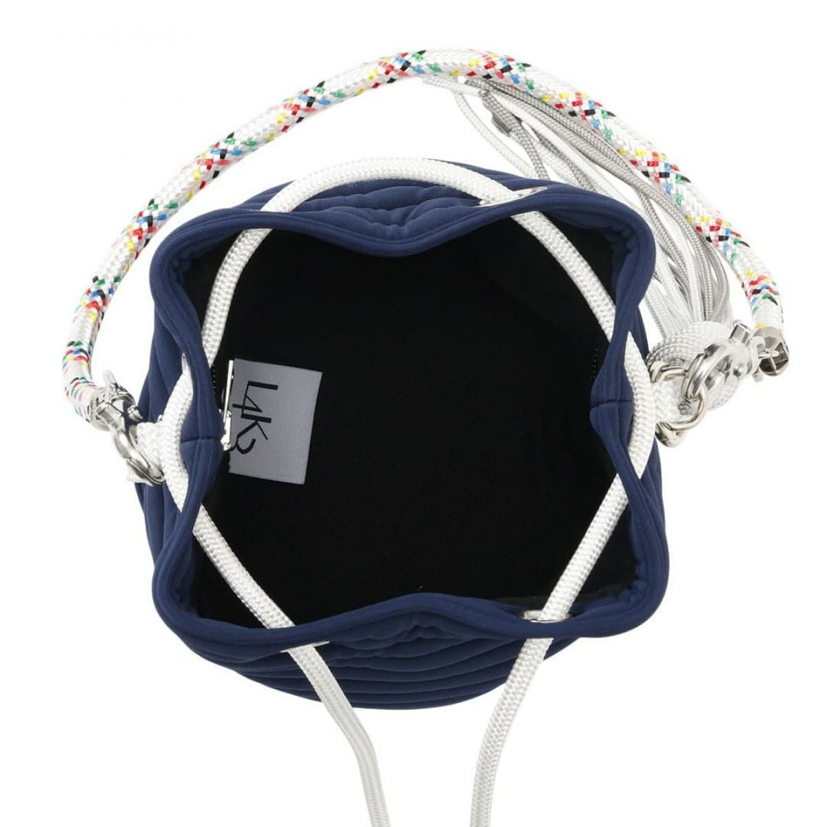 レーク バケットバッグ アブソリュートブルー イタリア製 L4K3 sec-1178　4